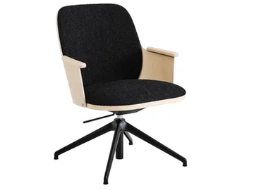 SANDER CONFERENCE - Trestle-based height-adjustable fabric chair with armrests by Karl Andersson - view 2
